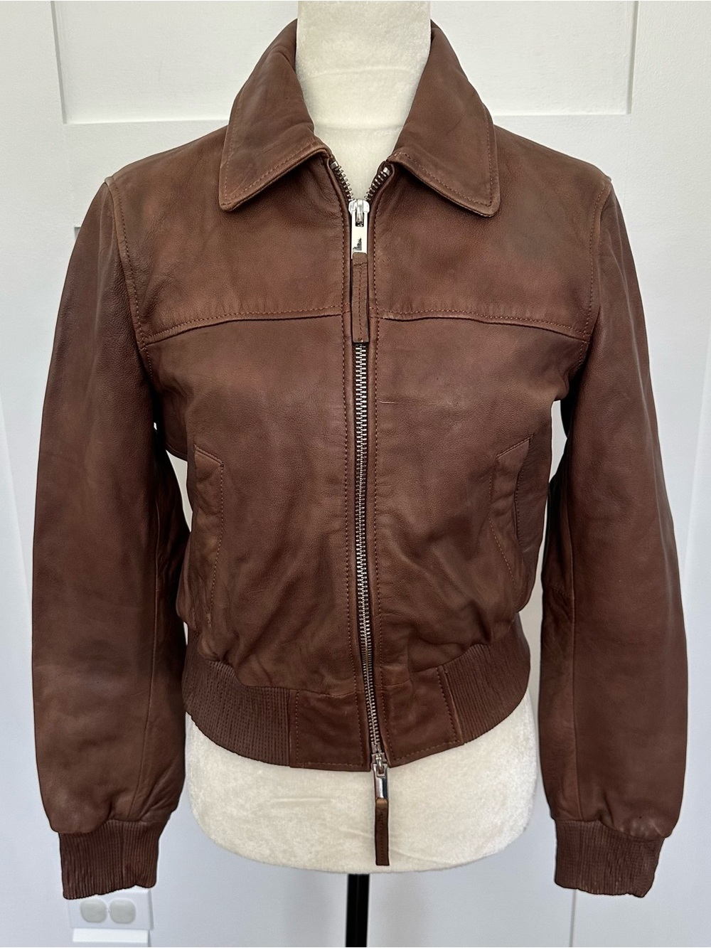 Mango Leather Jacket - Picture 6 of 13